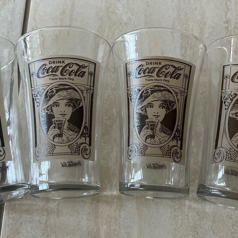 Coca Cola Glasses x4